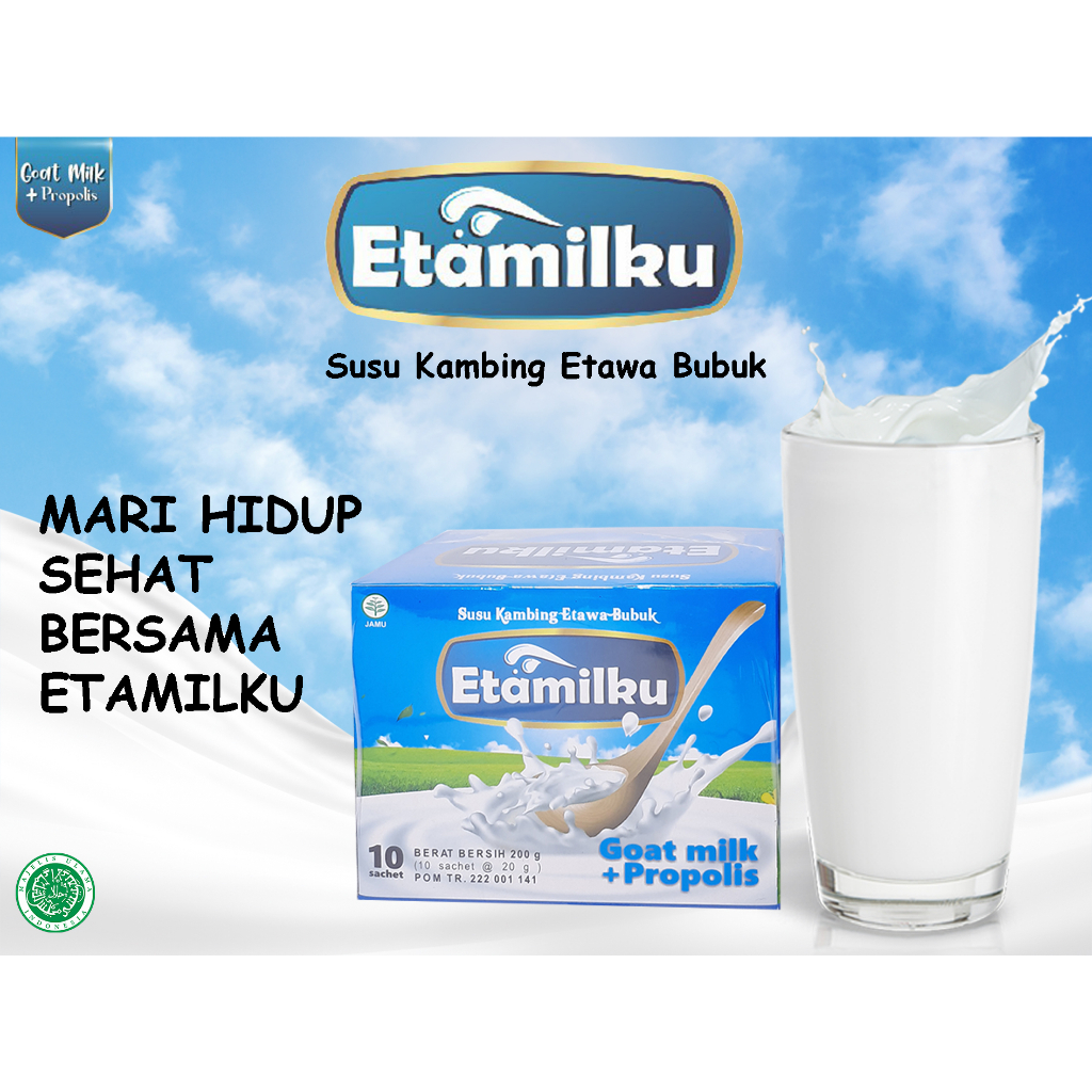 

Susu Kambing Bubuk ETAMILKU Etawa Propolis Asli POM / BPOM