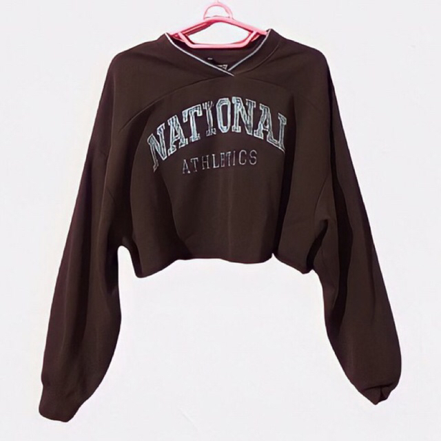 Crewneck H&M crop wanita