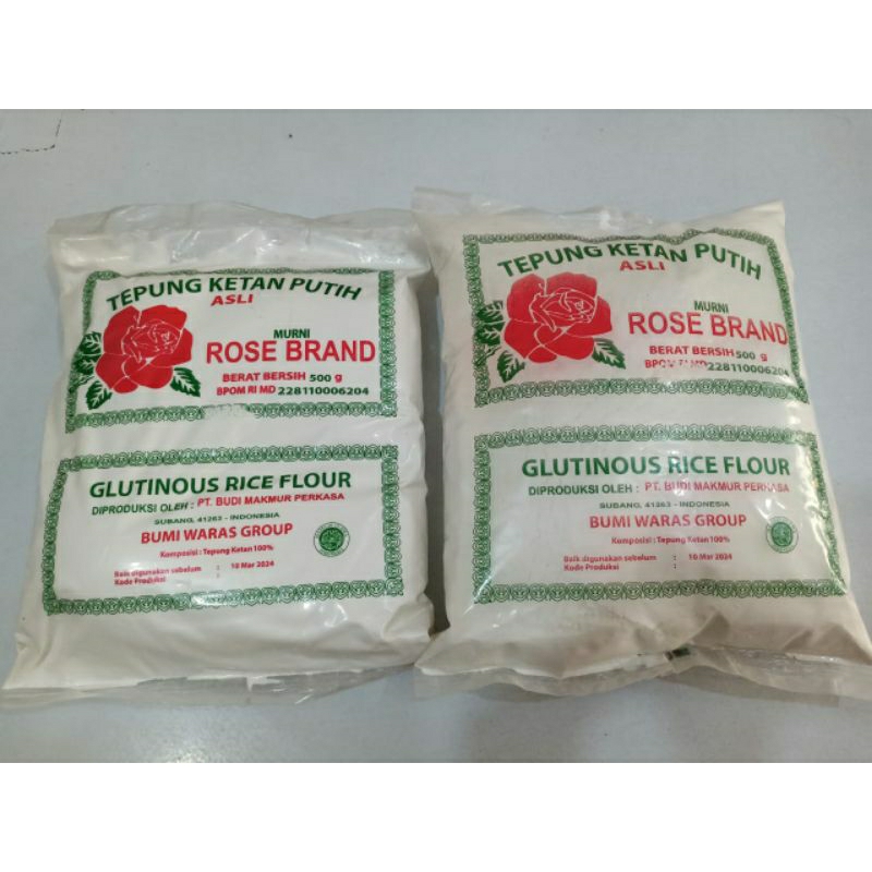 

NEW!! Tepung Ketan Putih Asli Rose Brand 500gram / Glutinous Rice Flour