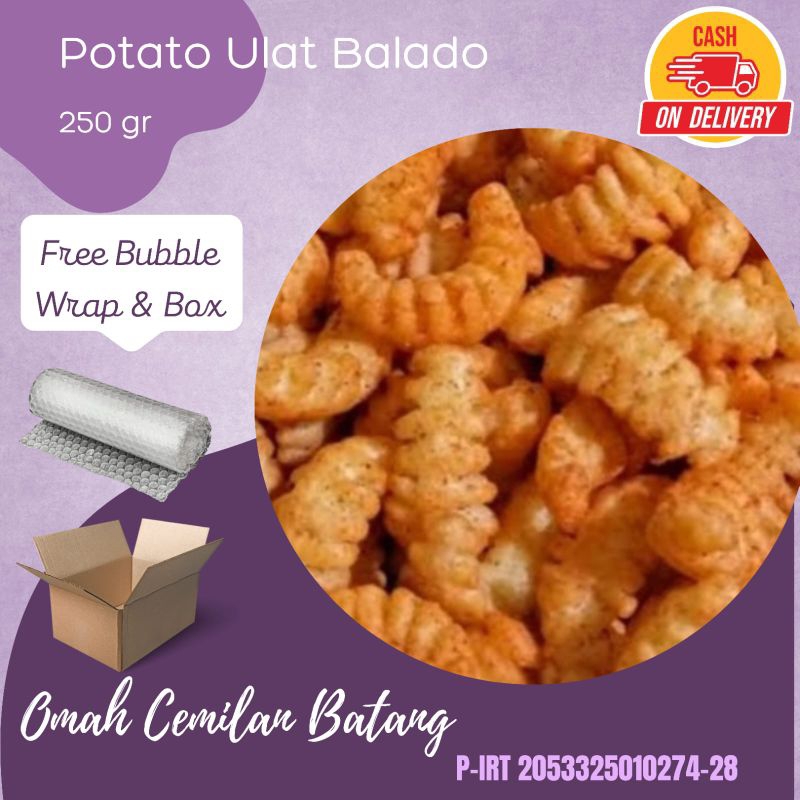 

potato ulat pedas/Snack potato ulat pedas/camilan potato ulat pedas/Snack viral/camilan viral/Snack kiloan termurah/camilan kiloan termurah