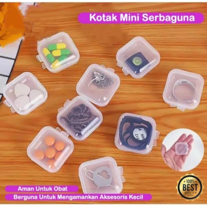 Kotak Penyimpanan Serbaguna Mini Tempat Penyimpanan Obat Kecil Kotak Plastik