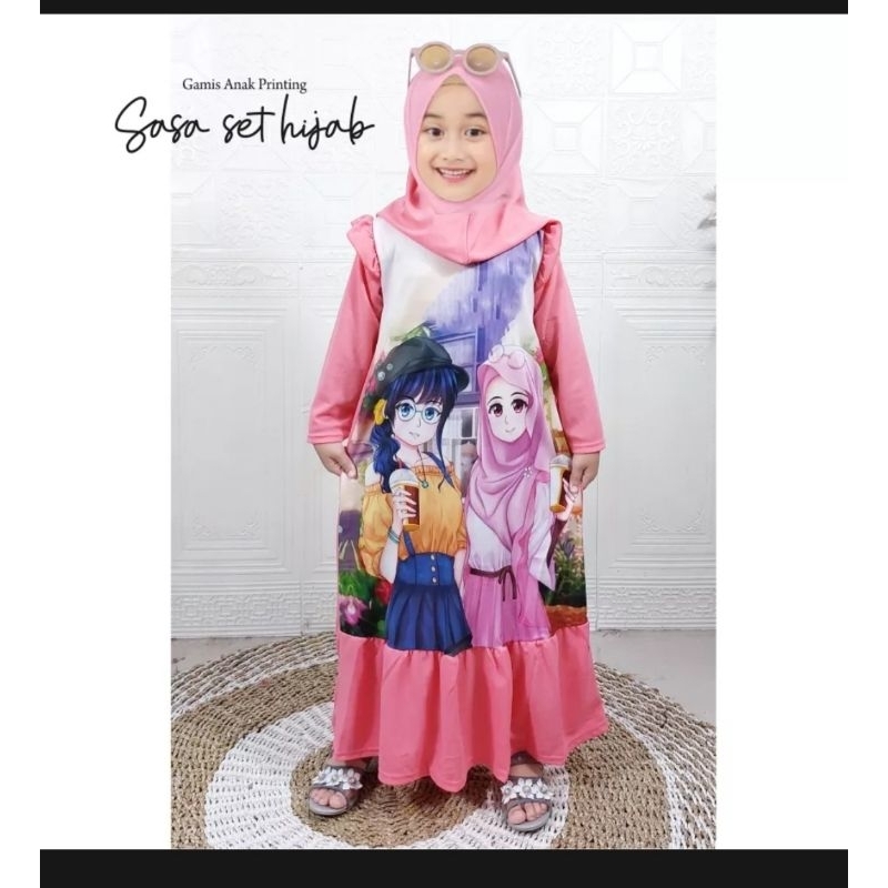 Gamis anak bahan voxy / gamis anak murah / gamis anak harian / gamis anak