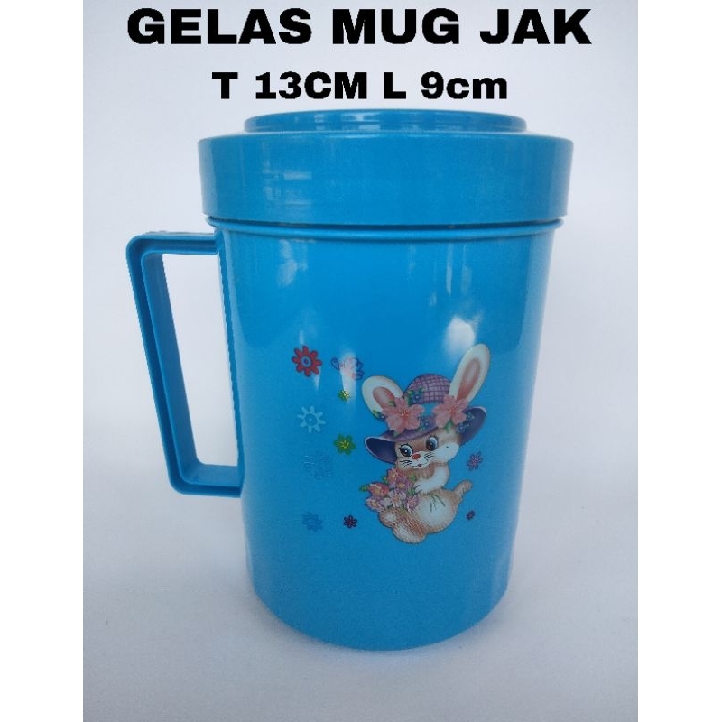 gelas minum. gelas mug dengan tutup, gelas mug plastik