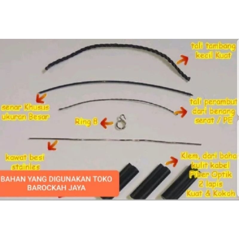 WRT ARING JERAT 105 LUBANG MATA RACIK RUAK RUWAK AYAM HUTAN WAK WAK 5 IKAT TIDAK MUDAH KUSUT BURUNG