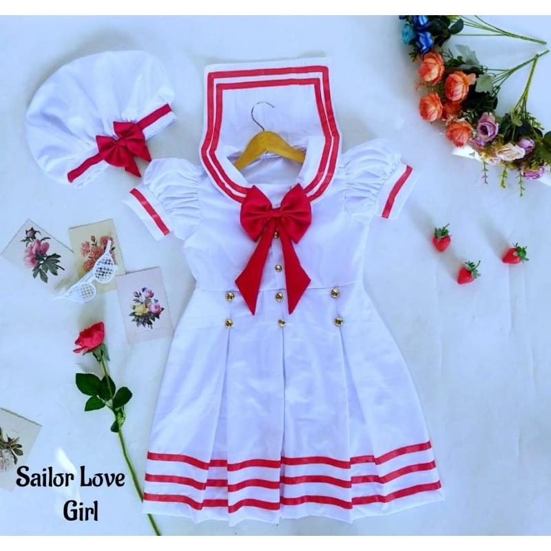 kostum sailor anak terbaru/kostum pelaut anak terbaru/baju sailor anak/baju pelaut anak/seragam seko