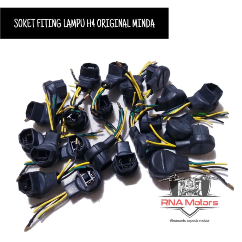 SOCKET H4 SOKET LAMPU H4 MOBIL & MOTOR ORIGINAL MINDA