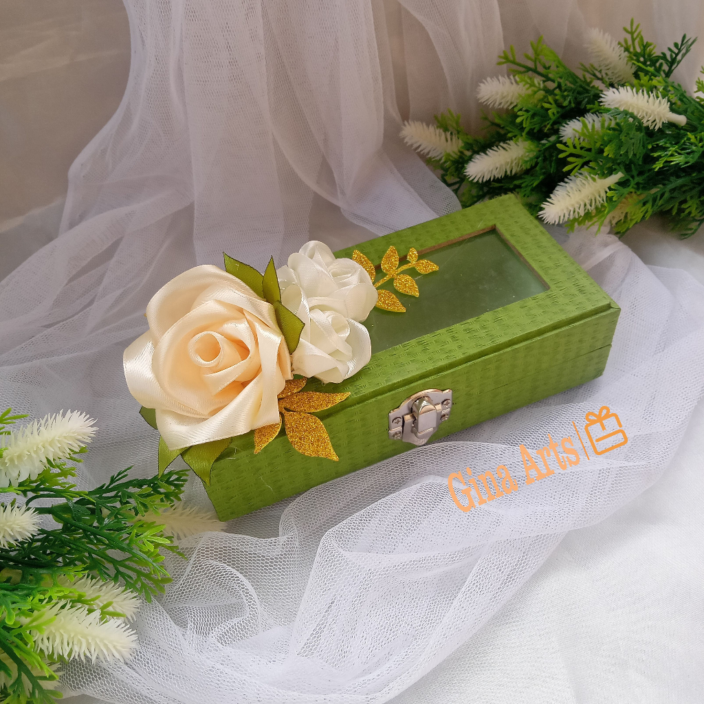 

Tempat uang mahar akad pernikahan model peti 1 warna hitam black