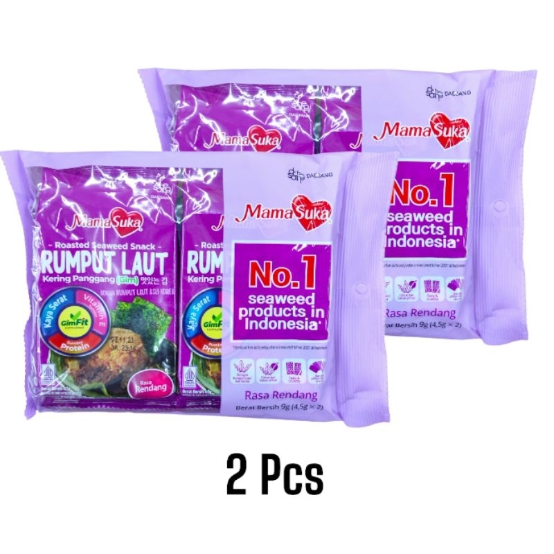 

MamaSuka Rumput Laut Rendang 2 × 4.5 gr ( 2 Pcs) | Rumput Laut | Mama Suka Rumput Laut | Rumput Laut Halal