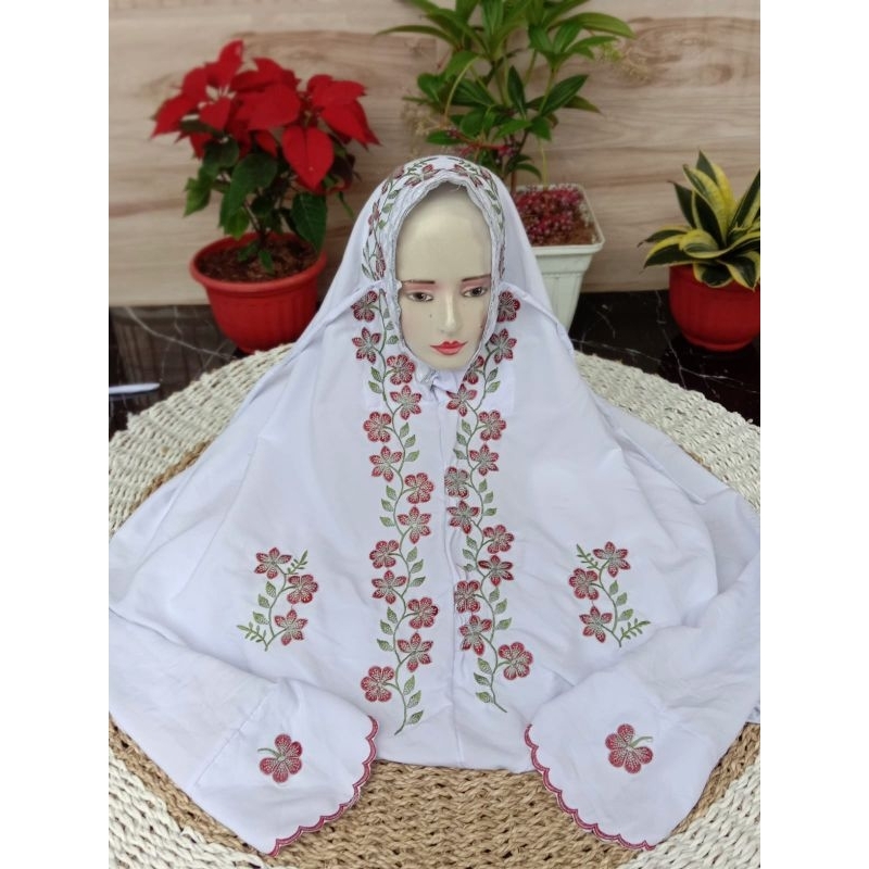 Mukena Terusan Bordir Mukena Lajuran Bordir