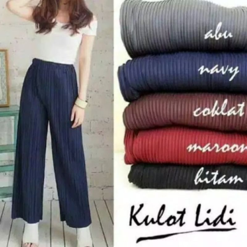 PROMO TERBARU KULOT PLISKET LIDI/KULOT ZEBRA WANITA /celana kulot lidi/zebra premium/celana kulot wa
