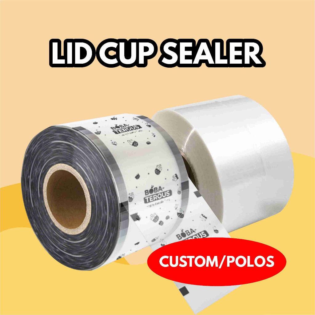 Lid Cup Sealer Custom Plastik Seal Cup Free Desain