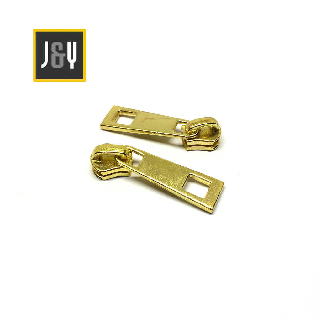 kepala resleting tas no 5 gigi besi gold