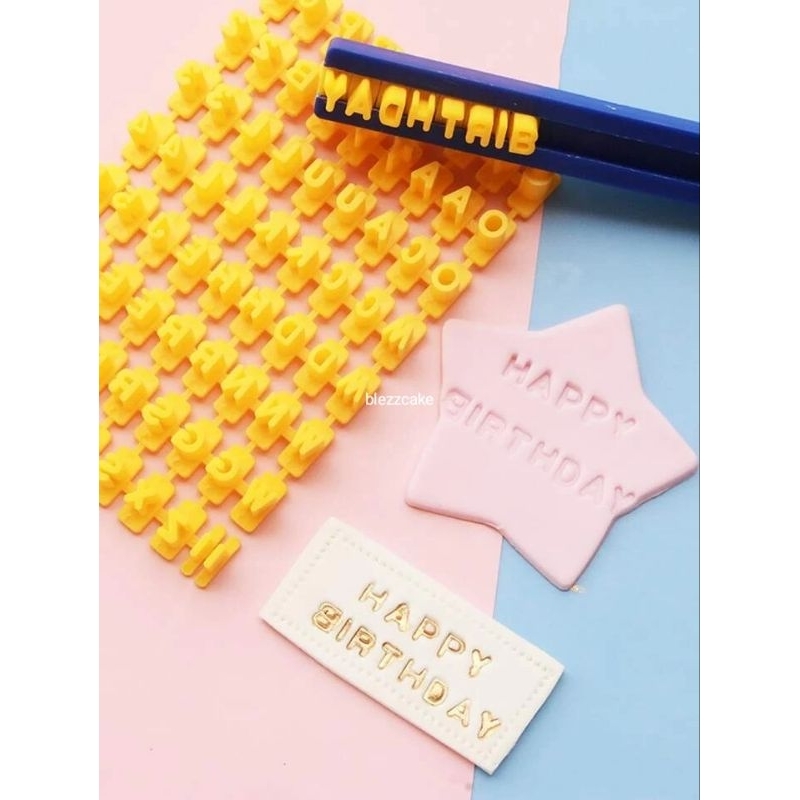 

alphabets stamp / cetakan huruf fondant biskuit
