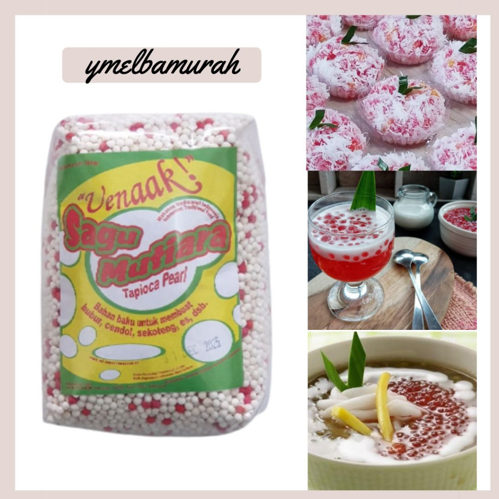 

✨ymelbamurah✨Sagu Mutiara MERAH 500 gram / topping minuman makanan es murah