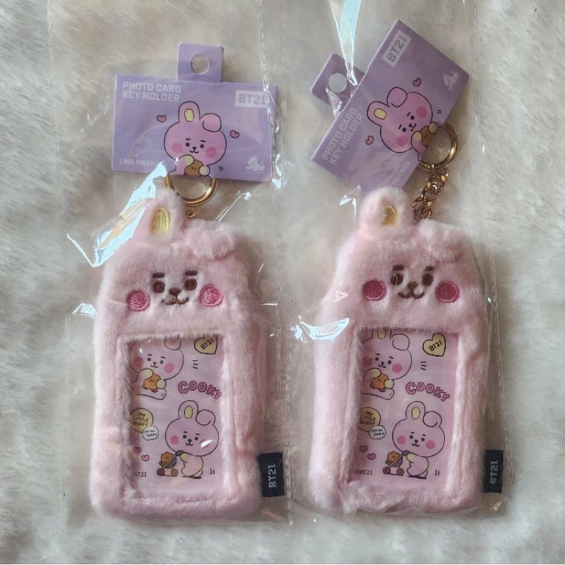 Ready Card Holder Fur Fluffy BT21 Japan Cooky