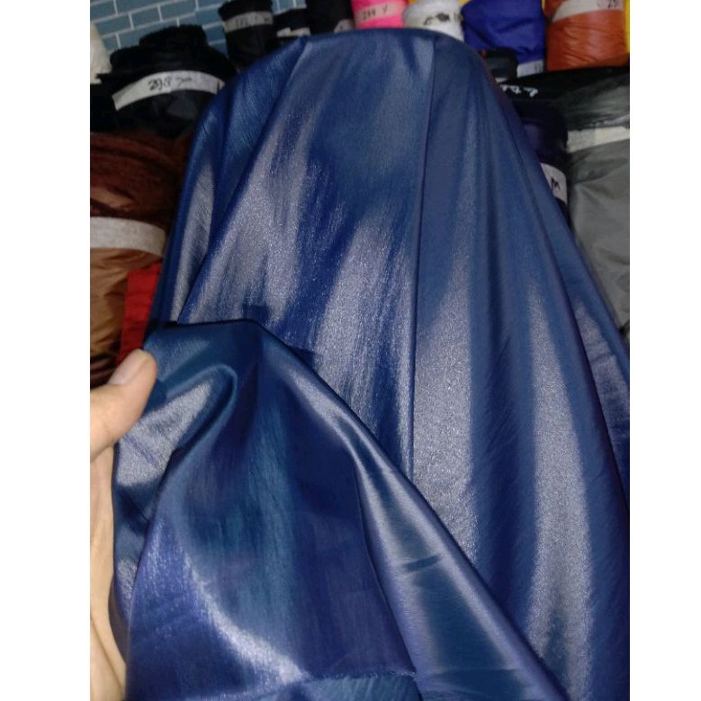 NEW PARASUT SATIN SILK PREMIUM MUKENA TRAVELING MINI BIRU DONGKER