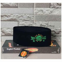 peci hitam original attakwa terlaris motif bordir NU