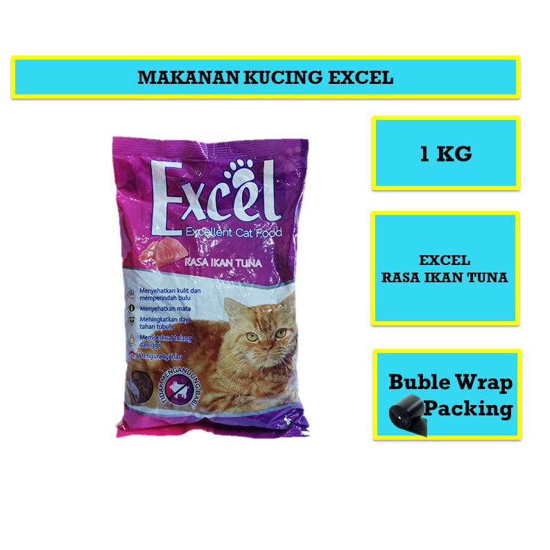 Makanan Kucing EXCEL 500gr Bentuk IKAN  Makanan Kucing anggora persia makanan makanan kucing