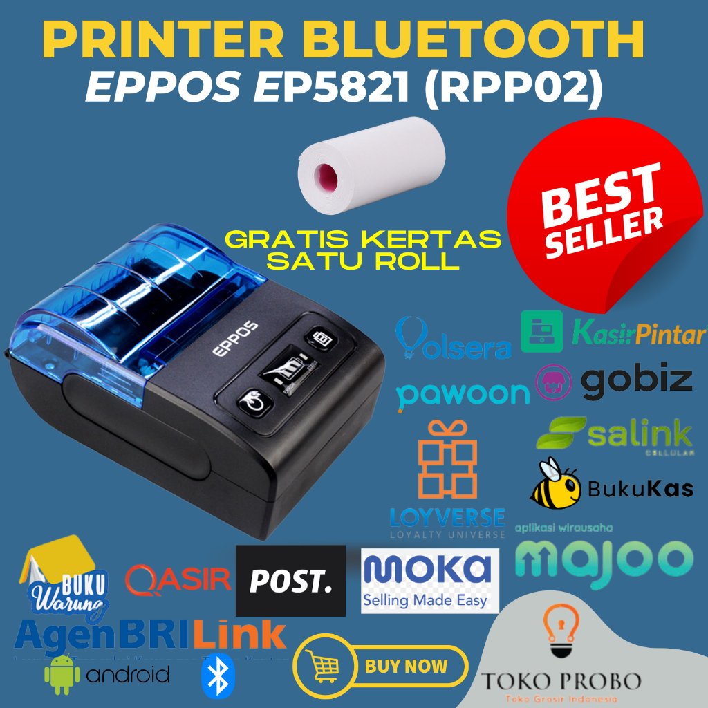 Printer Bluetooth Portable Thermal Mini EPPOS 58mm