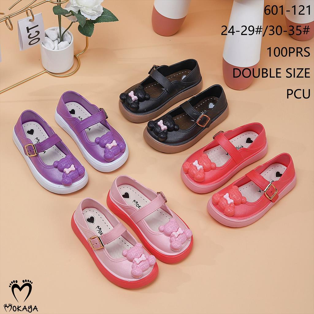 Flatshoes Anak Perempuan Sepatu Sendal Slop Jelly Import Kekinian Sandal Mokaya Motif BEAR