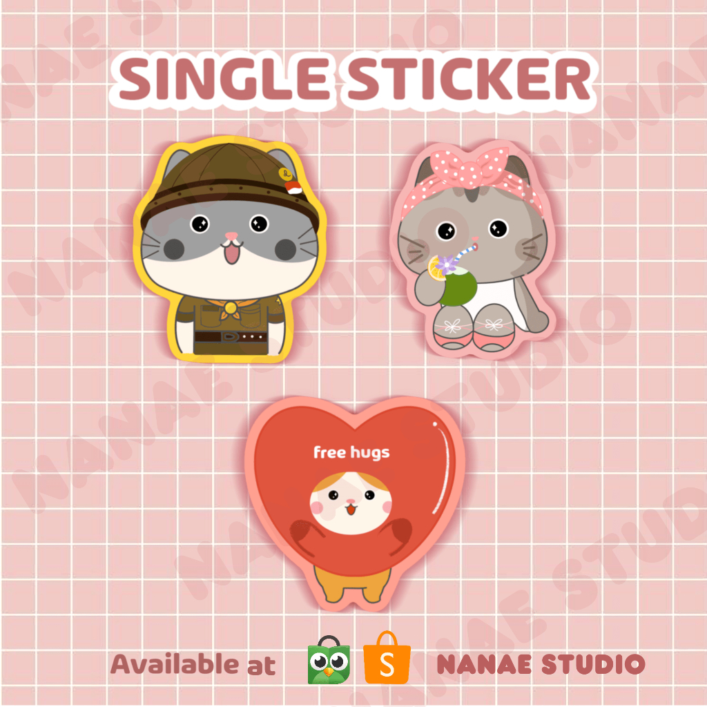 

Nanae Studio Single Sticker - Dudut n Cici Stiker