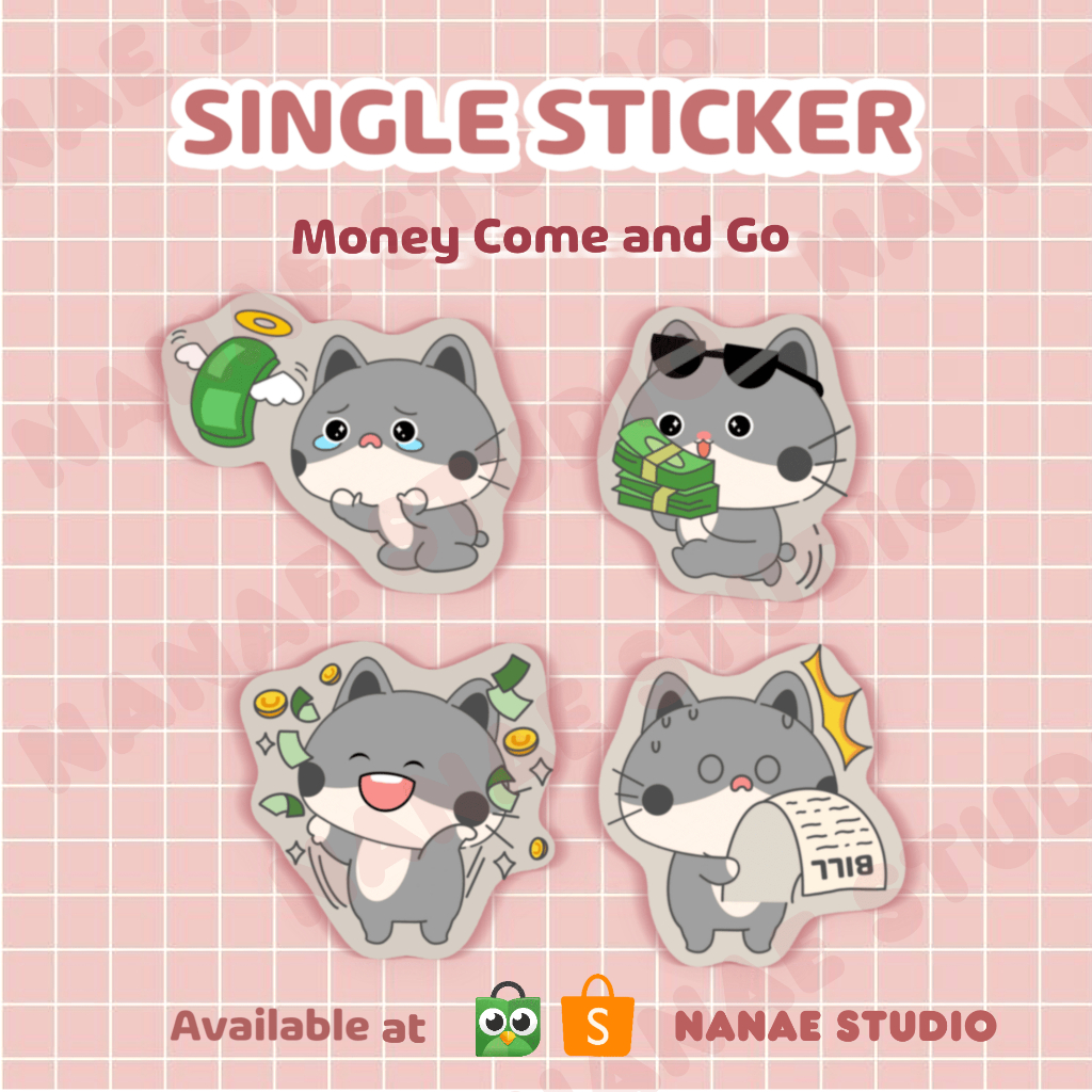 

Nanae Studio Single Sticker - Money Come and Go Stiker
