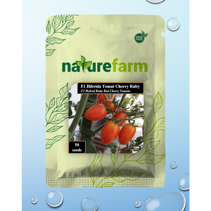 Naturefarm - Benih Bibit F1 Hibrida Tomat Chery Ruby (F1 Hybrid Ruby Red Cherry Tomato) isi 40 seeds
