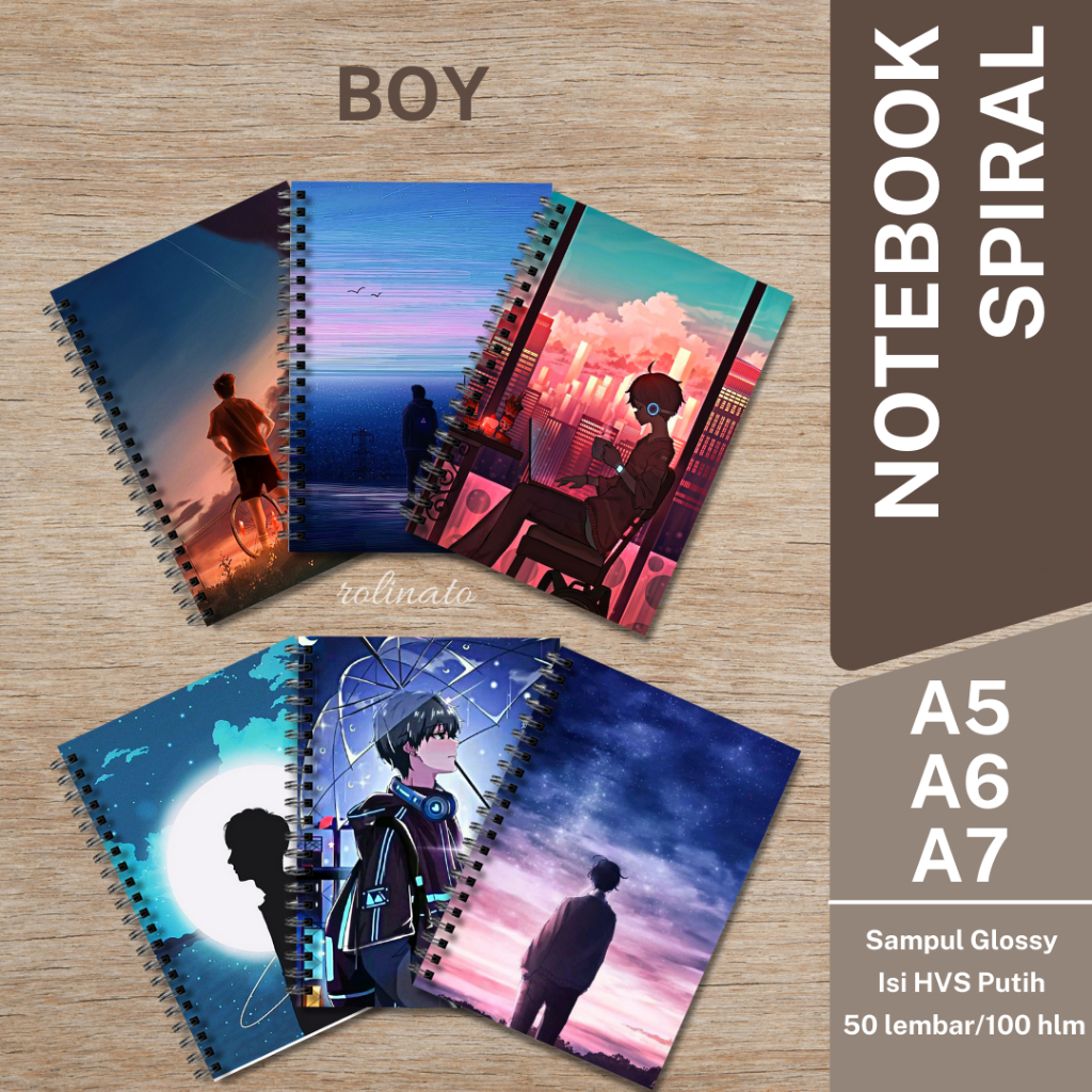 

Notebook Spiral BOY Series / Sketchbook Buku Tulis Spiral