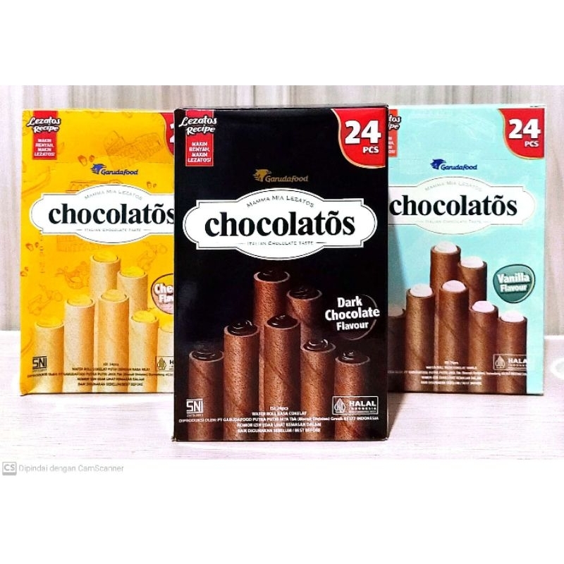 

Chocolatos Eceran 1000 24x14g | Chocolatos Vanilla | Chocolatos Keju | Chocolatos Dark Chocolate | Chocolatos Cokelat