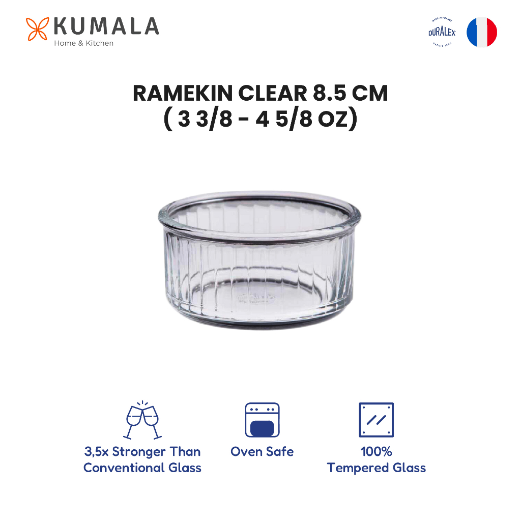 DURALEX Ovenchef Ramekin Clear 8,5cm - 130ml 4 Pcs