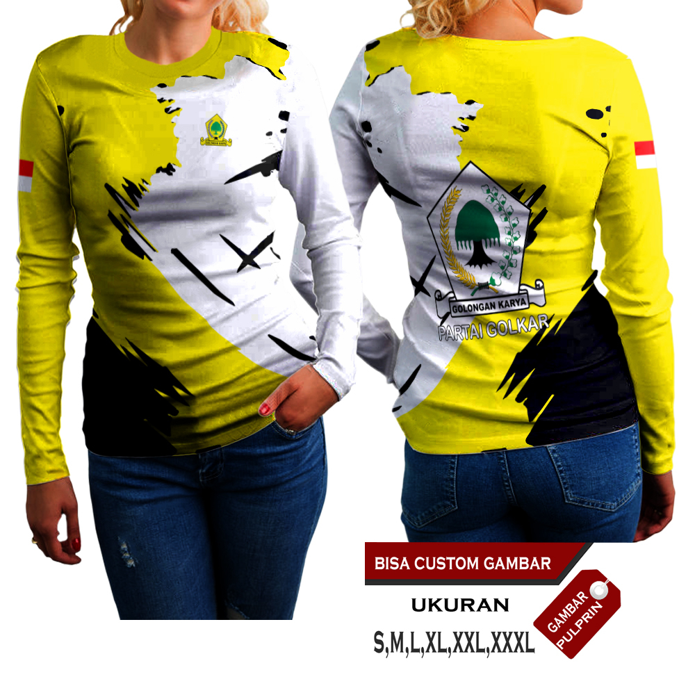 Jual Baju Pakaian Kaos Partai Golkar Pemilu 2024 Pull Printing
