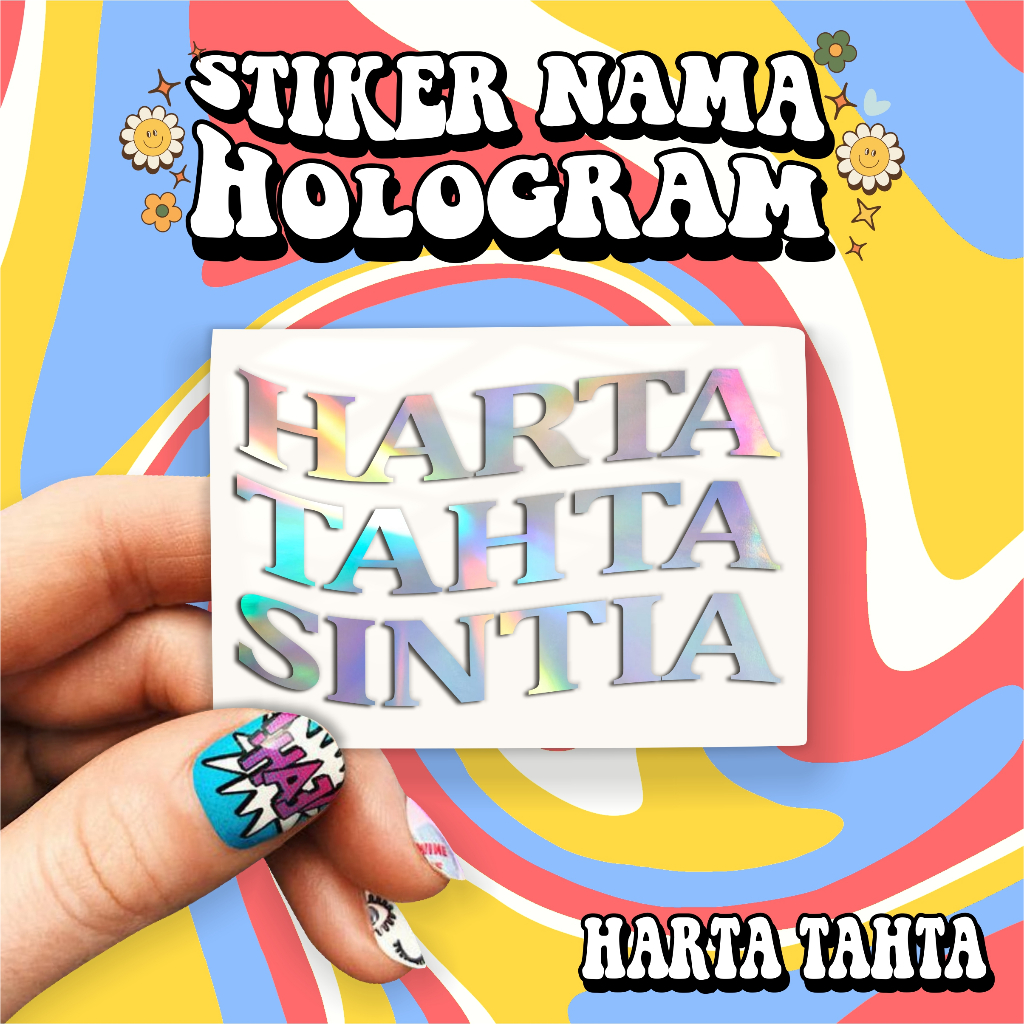 

Stiker Harta Tahta - Stiker Tulisan Nama Hologram Cutting