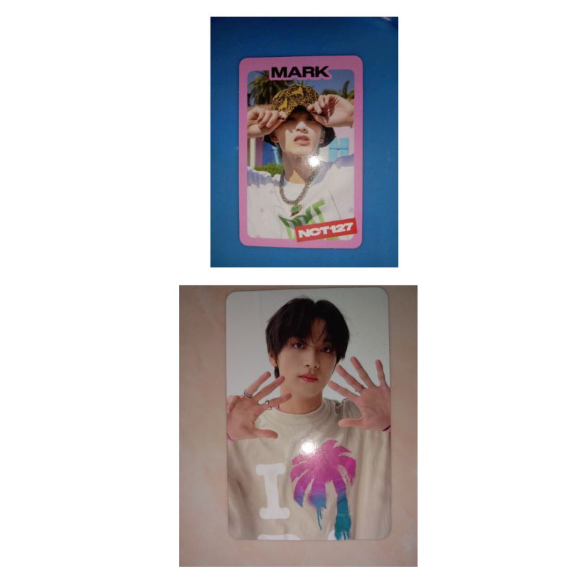 PC OFFICIAL MARK NCT 127 TRADING CARD AYYO VER A KONSEP PINK DAN HAECHAN KONSEP BERHITUNG TC A VER P