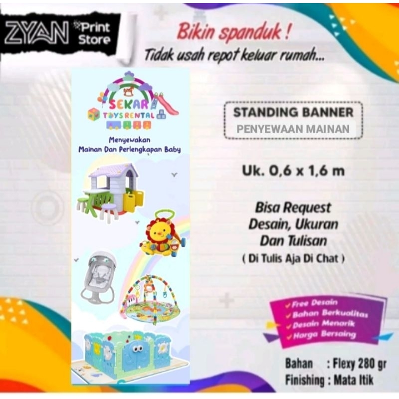 SPANDUK BANNER PENYEWAAN MAINAN