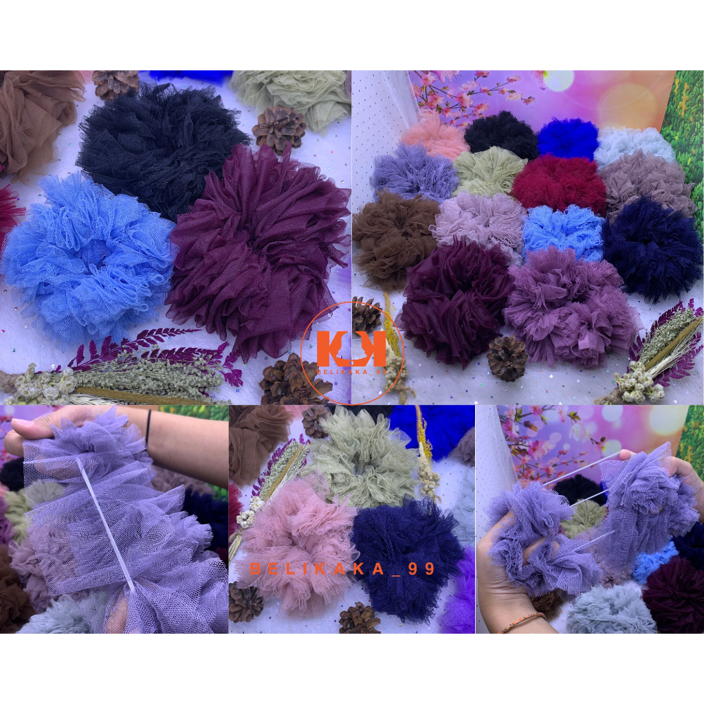 IKAT RAMBUT CEPOL HIJAB STANDAR ANTI PUSING BAHAN KAIN TILE DAN BROKAT PILIH WARNA / CEPOLAN HIJAB