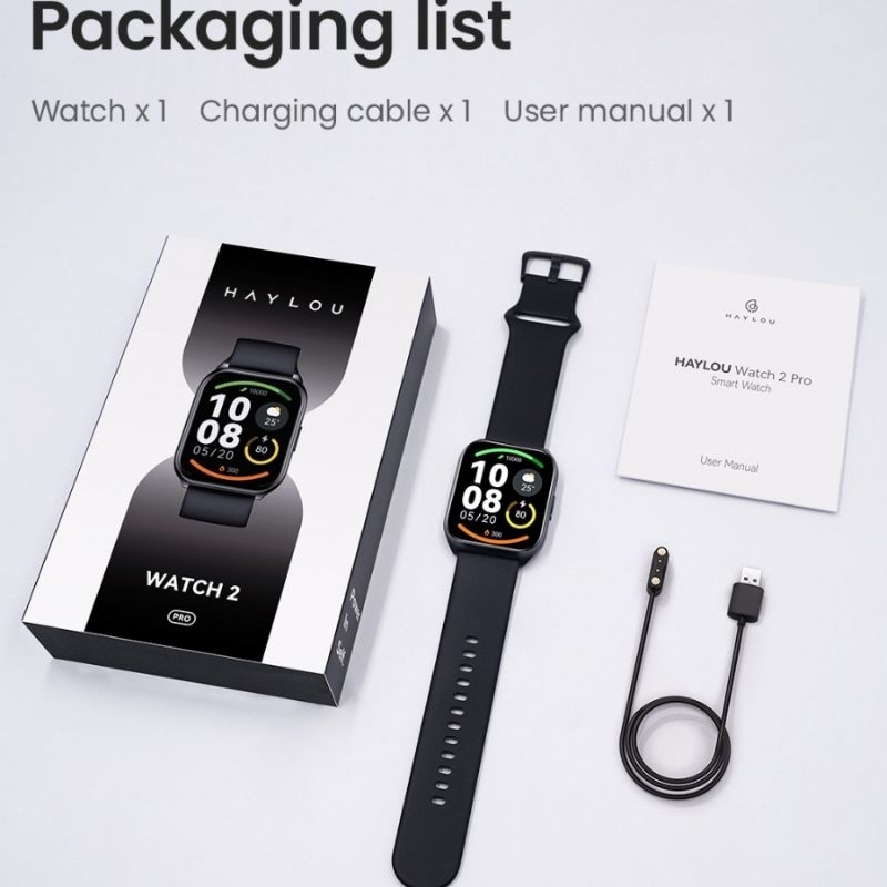 Haylou Watch 2 Pro / LS02 PRO Smartwatch IP68 SpO2 1.85&quot; Display Original Garansi Resmi