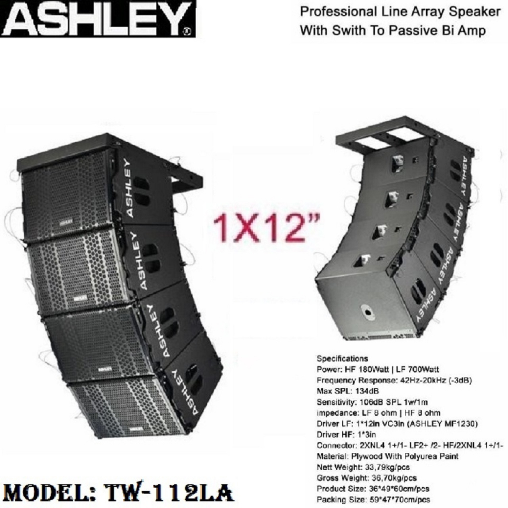 Speaker Pasif Line Array 12 inch ASHLEY TW112LA TW 112LA Original