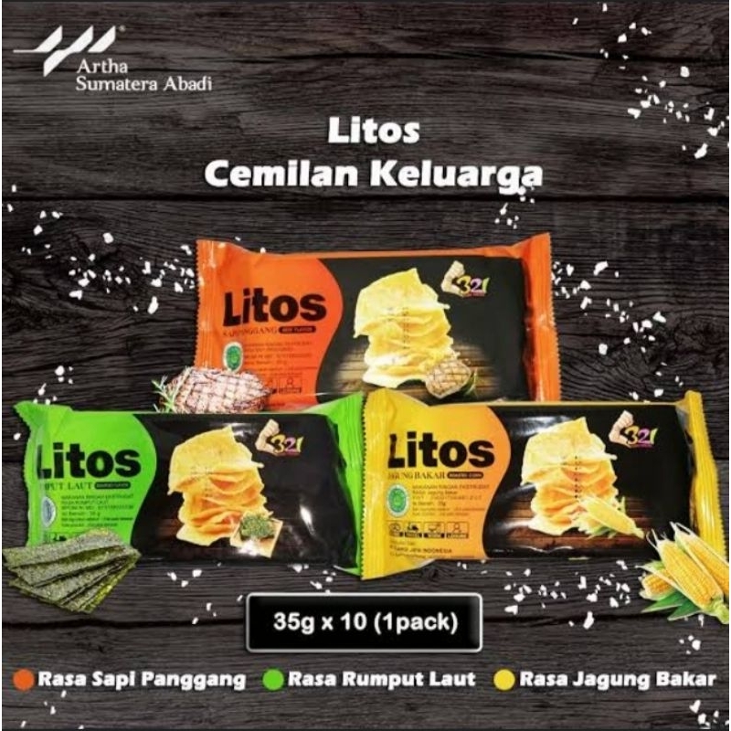 

Litos Snack | Varian Rasa | 1 Pack Isi 10 Bungkus @ 35 gram