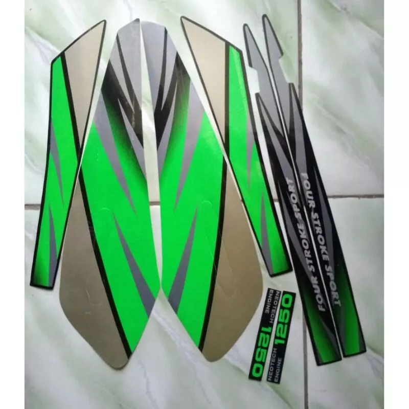stiker striping honda gl max neo tech 1996 hijau lis body original glmax