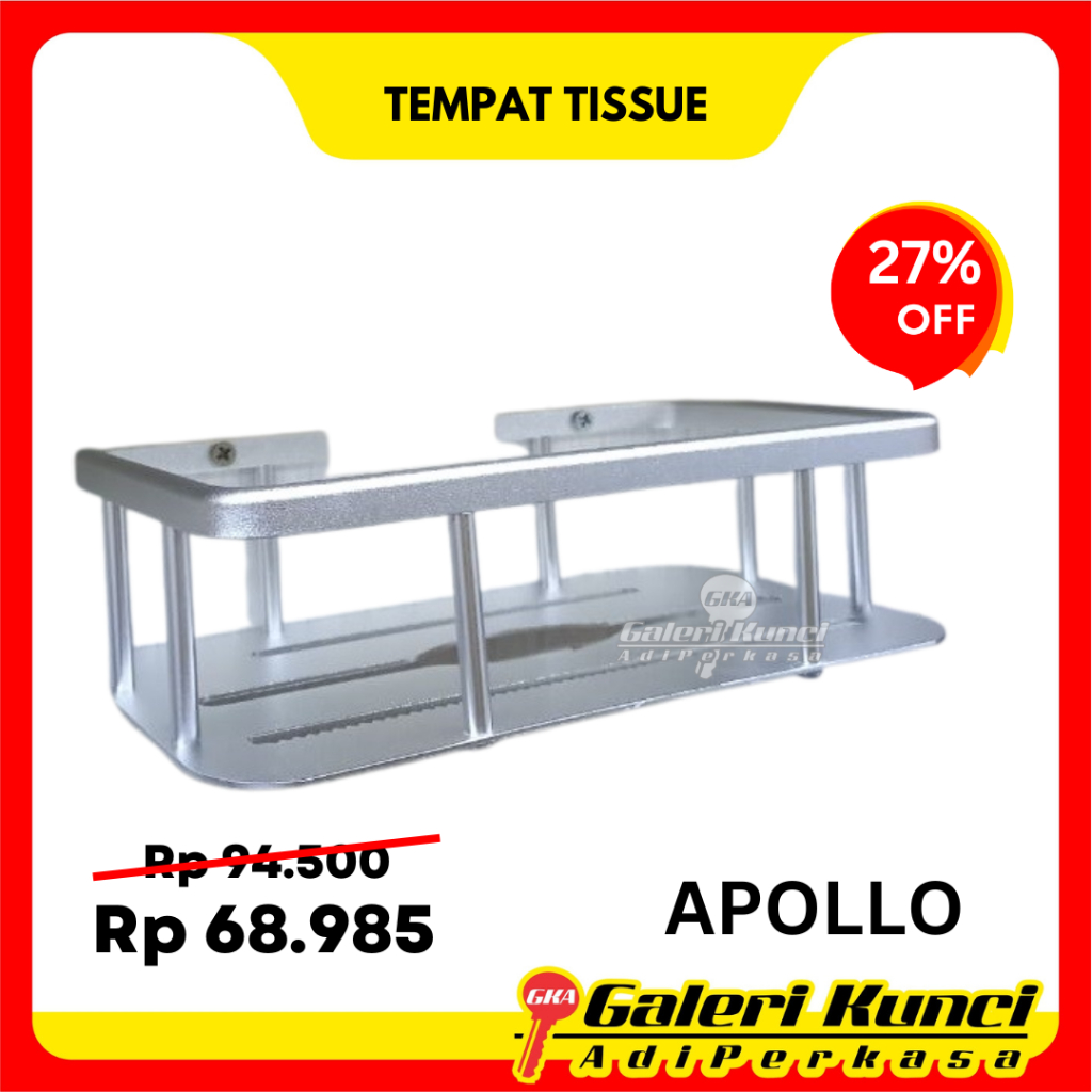 Tempat Tissue APOLLO ZJL20-1 SS Toilet Paper Holder Silver