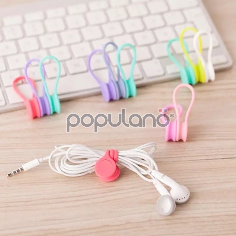 Pengikat Kabel Charger Penggulung Tali Magnet Cord Holder Magnetic Cable Winder