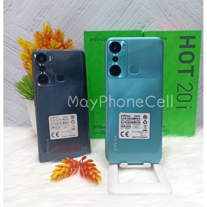 Infinix Hot 20i Ram 4+3GB Internal 64GB 4/64 GB Handphone Second Bekas Fullset Batangan Original Bergaransi