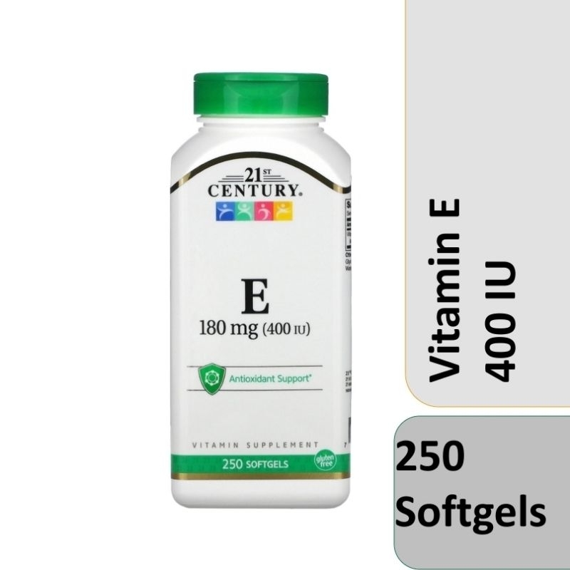 21st Century 21stcentury 21Century Vitamin E Vitamin-E d-alpha Tocopheryl 180 mg 180mg 400IU 400 IU 