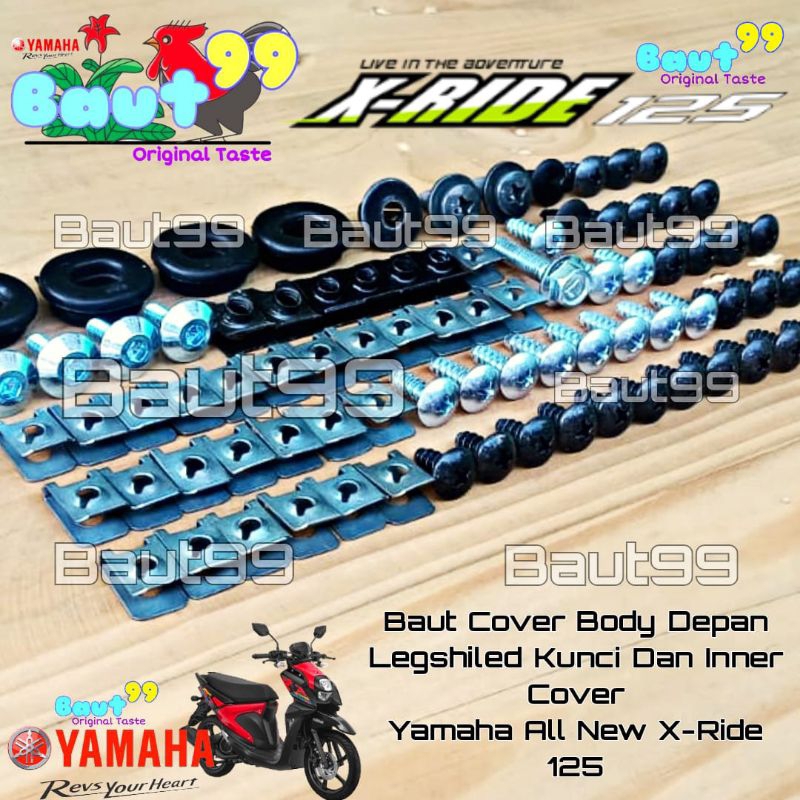 Baut set Body Tameng depan Legshield kunci Yamaha ALL New X-Ride