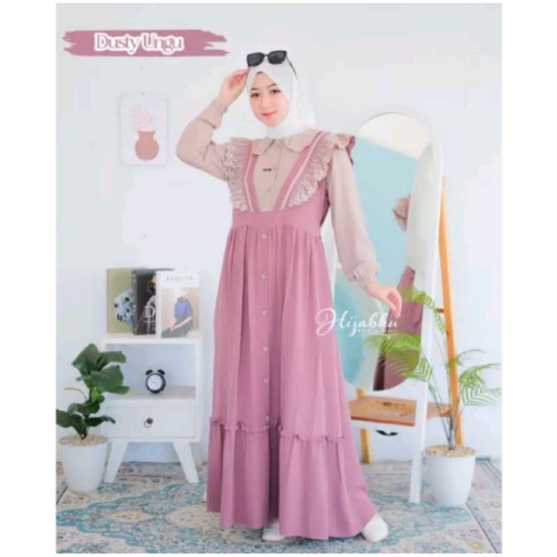 Dress lirra || Gamis lira Crinkle airflow