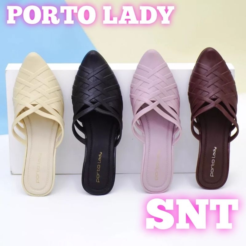 Sepatu Sandal Heels Wanita Karet Jelly Import Termurah Sandal Heels Wanita Casual Porto Lady SNT