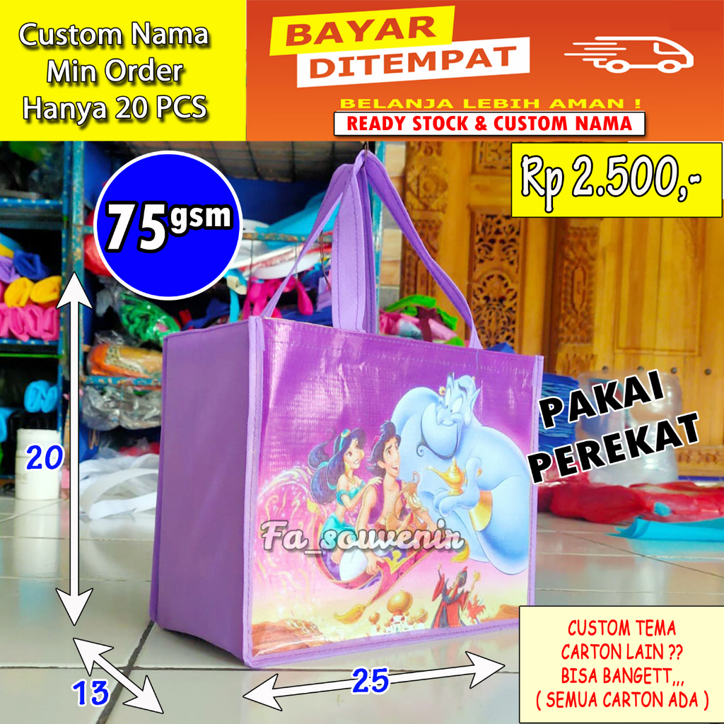 

Tas Souvenir Aladin Ready Stock Dan Custom Bisa Pakai Foto Anak