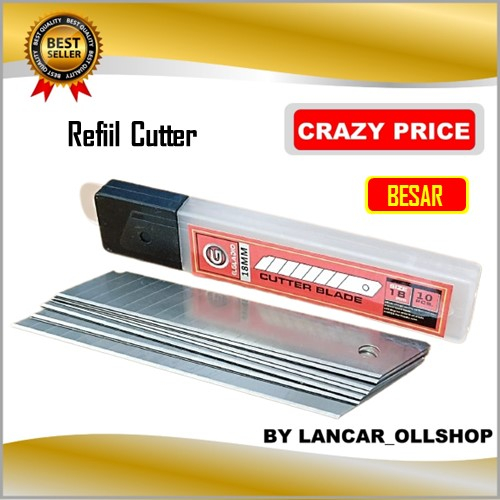 

Refill Cutter Besar 10 PCS Mata Cutter Kualitas Isi Mata Pisau Kater / Isi Refil Mata Pisau Kater Karter