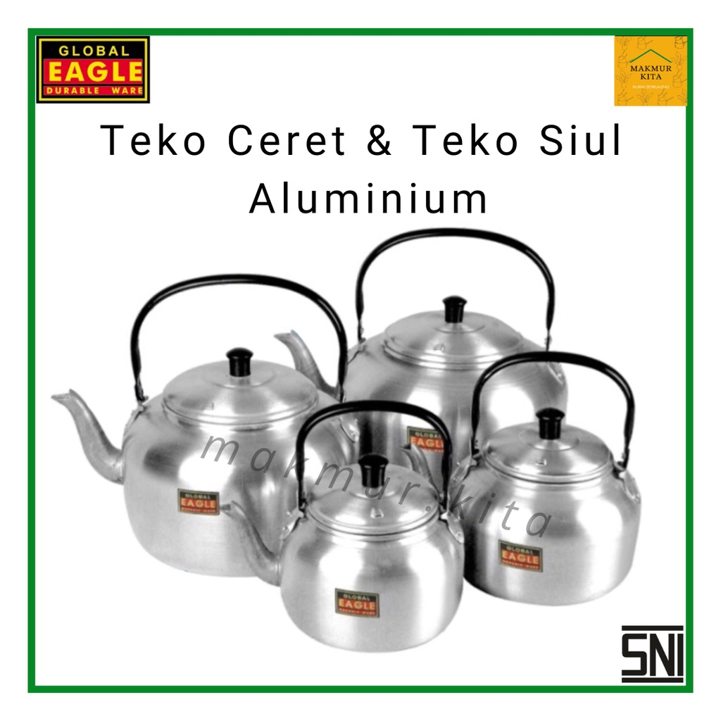 Teko Cor Ge Kettle Ketel Ceret Gagah Hitam Air Minum Teh Teko Cor Alumunium Uk 20,22,24,26,28Cm