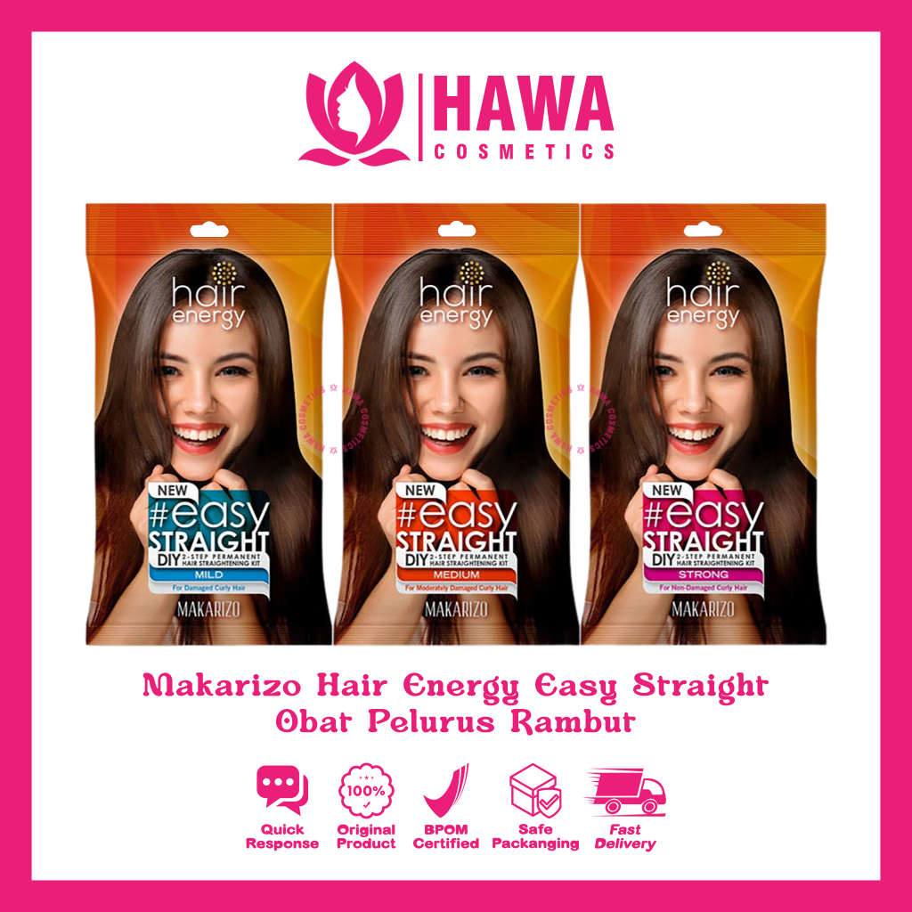 Makarizo Hair Energy Easy Straight 80ML/120ML Obat Pelurus Rambut Tanpa Catok